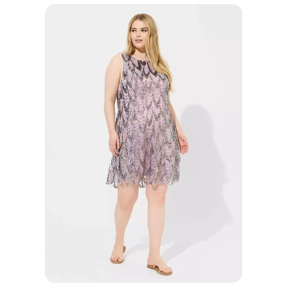 Torrid Pink and Purple Sequin Dress - Picture 1 of 11